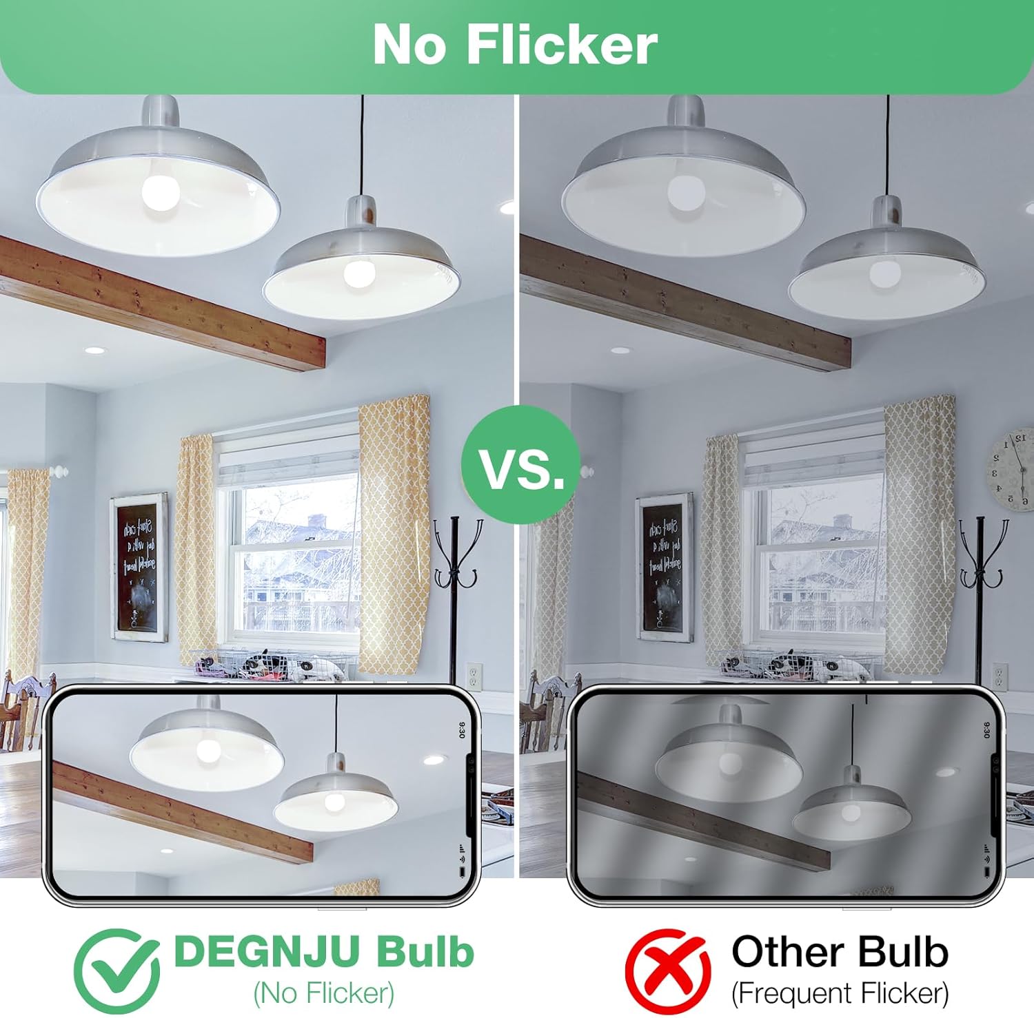 Bombillas LED de luz diurna equivalente a 100 W A19 de 5000 K, 1500 lúmenes, base E26, no regulable, blanco brillante de 13 W para dormitorio,