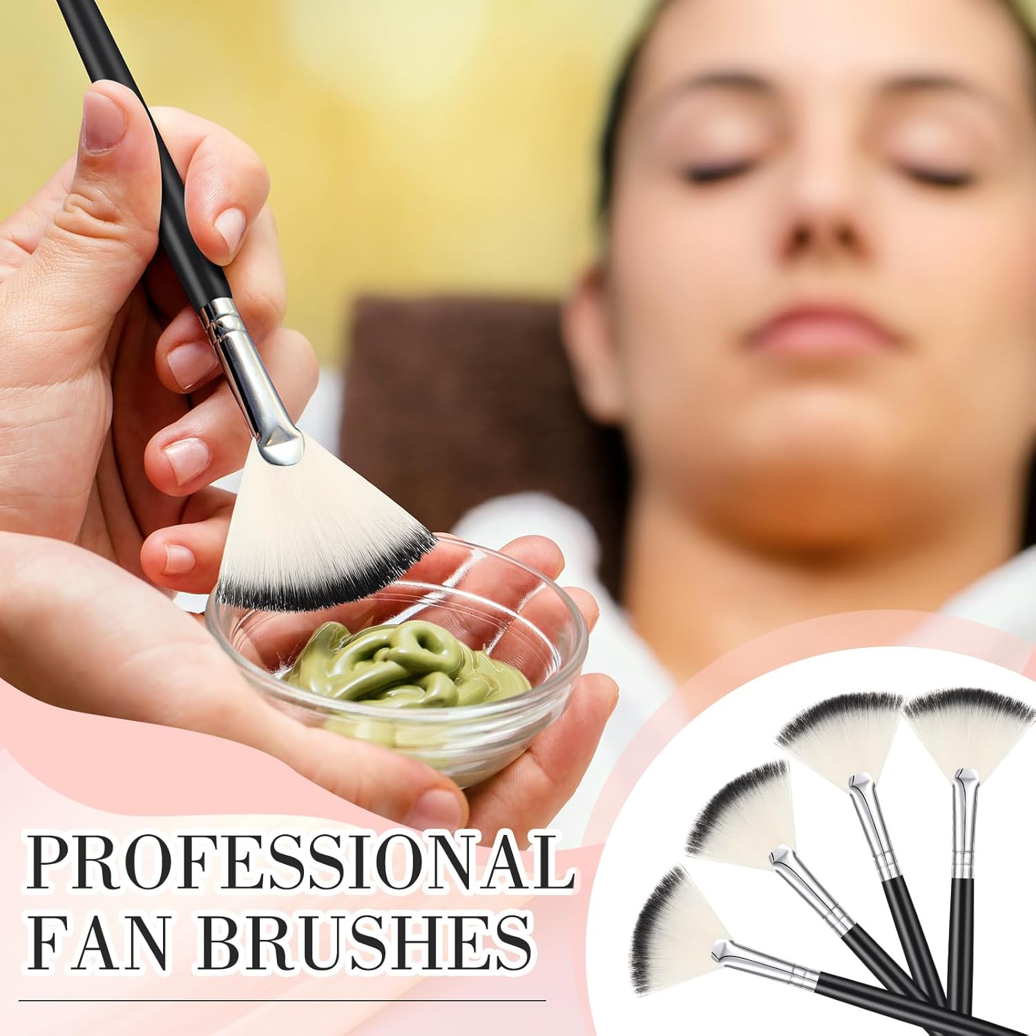 12 piezas de cepillo facial suave para colorete, brocha de maquillaje, aplicador de ácido, herramientas cosméticas multiuso para máscara de