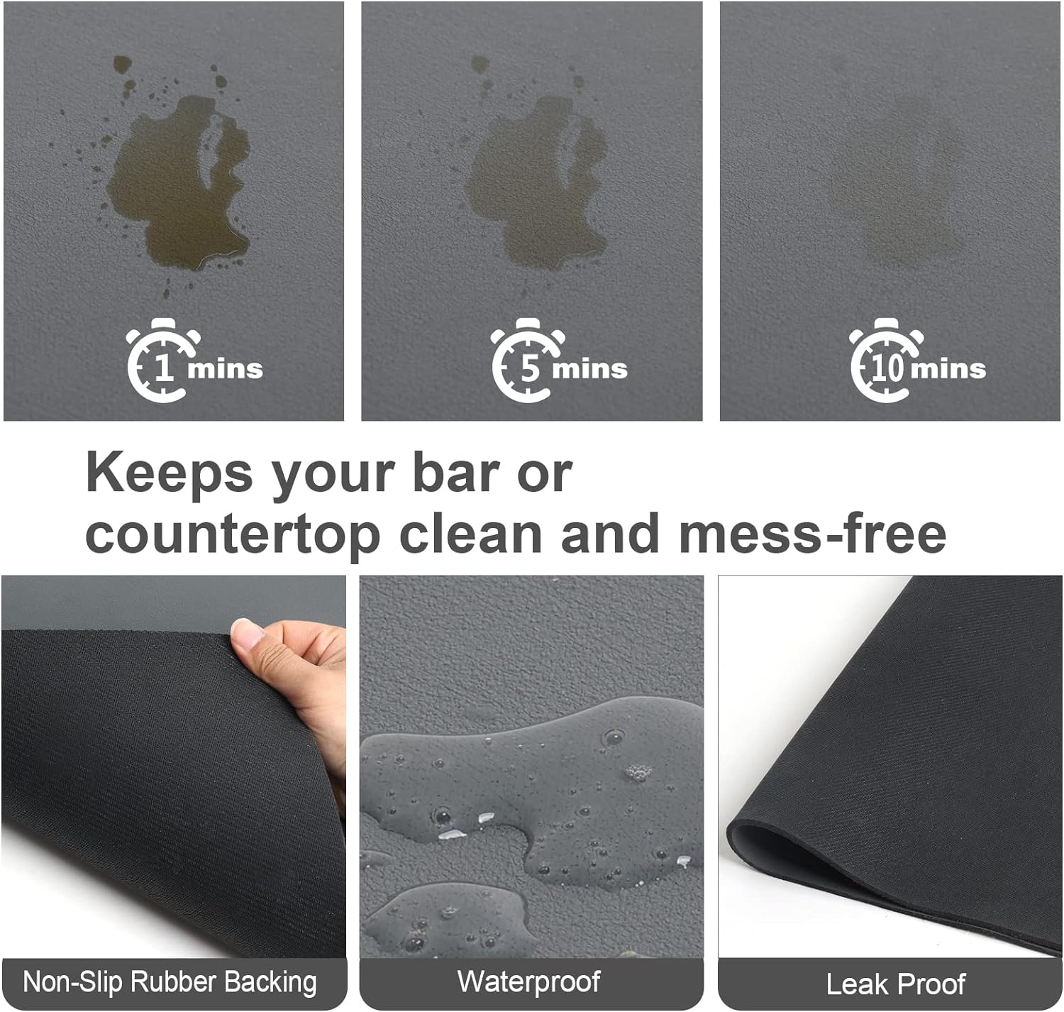 ZLR Tapete de café  Tapete de secado de cocina extra grande absorbente de 16 x 24 pulgadas para platos, tapete de barra de café fácil de limpiar