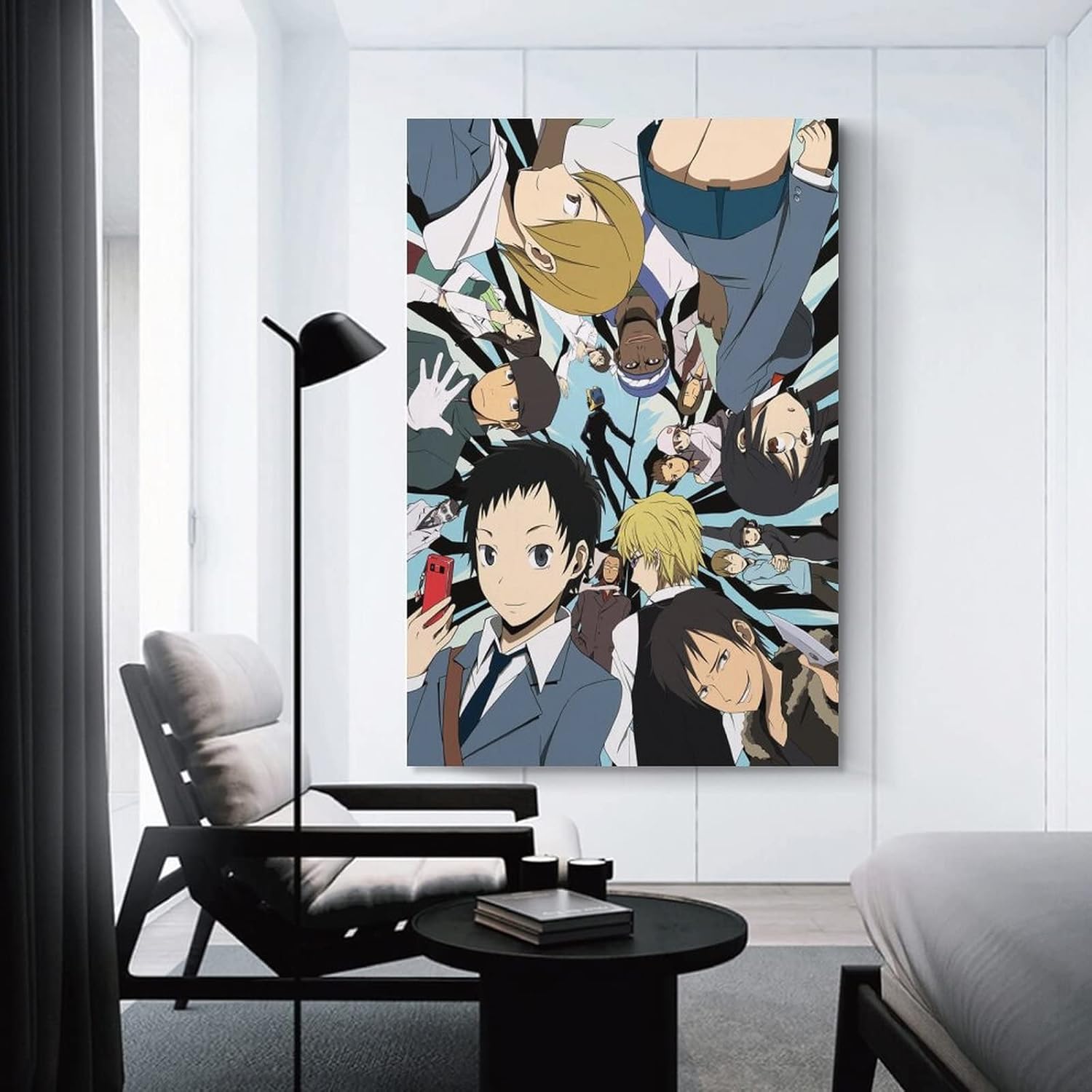 Póster de anime Durarara – Póster decorativo de pared en lienzo e impresión artística moderna para decoración de dormitorio familiar, 12 x 18