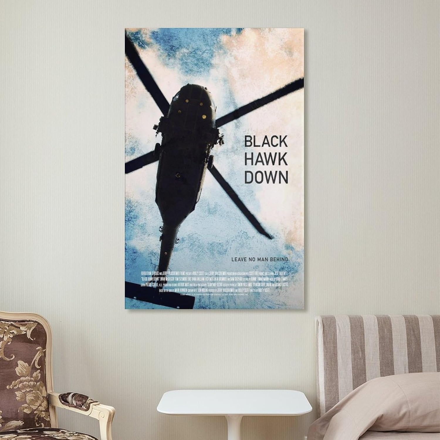 Póster de película de guerra, diseño de halcón negro, decoración de habitación, 3 pinturas artísticas de pared, lienzo, decoración de pared,
