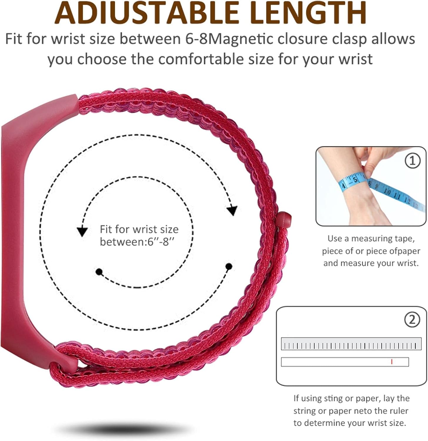 Nylon Sport loop reloj pulsera para mi banda 5 6 correa pulsera para mi banda 4 3 accesorios de pulsera