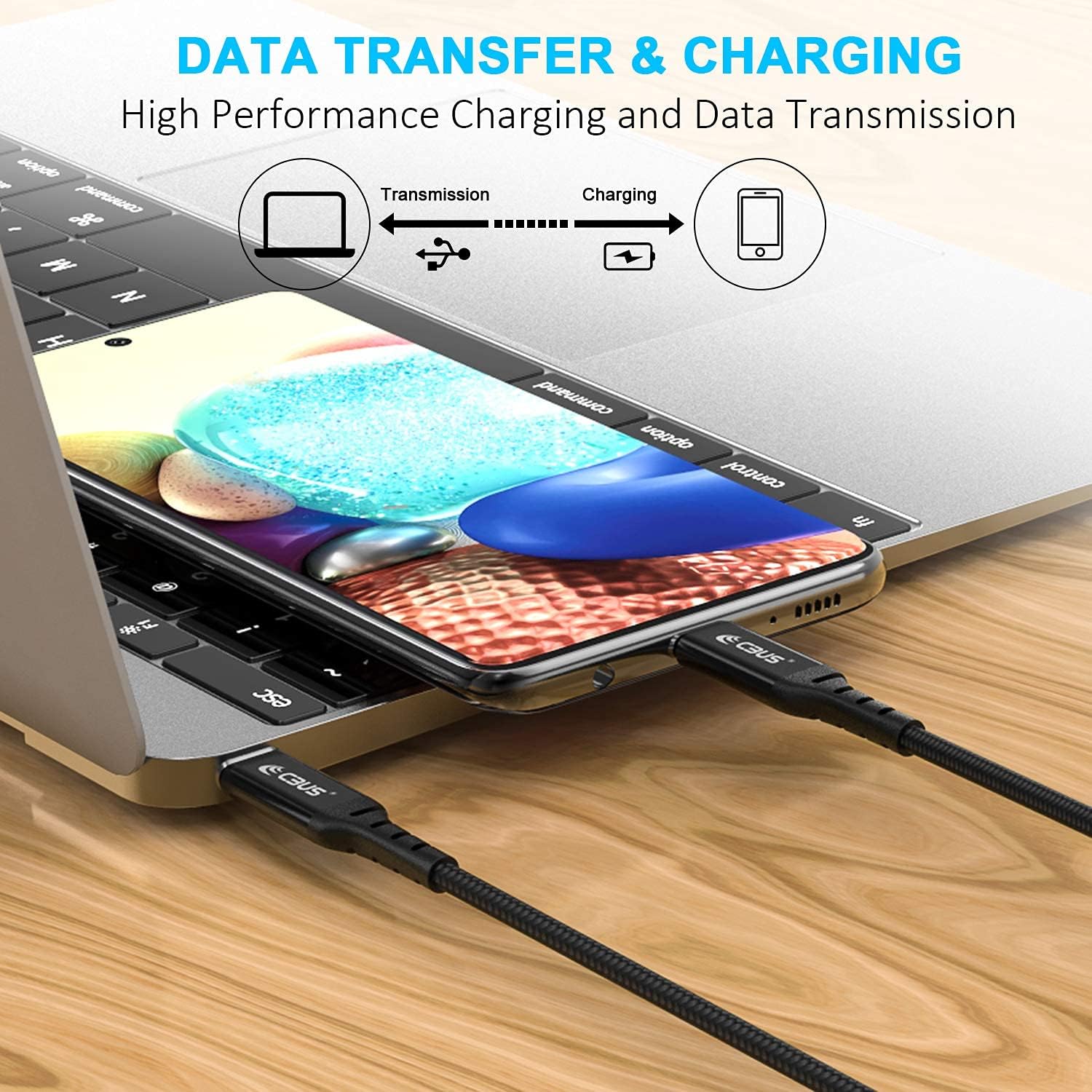 CBUS – Cargador rápido de 20 W + cable trenzado de 10 pies para Motorola Edge, Edge UW, RAZR, Moto G Stylus, Moto G Power, Moto G Play (2023), Moto