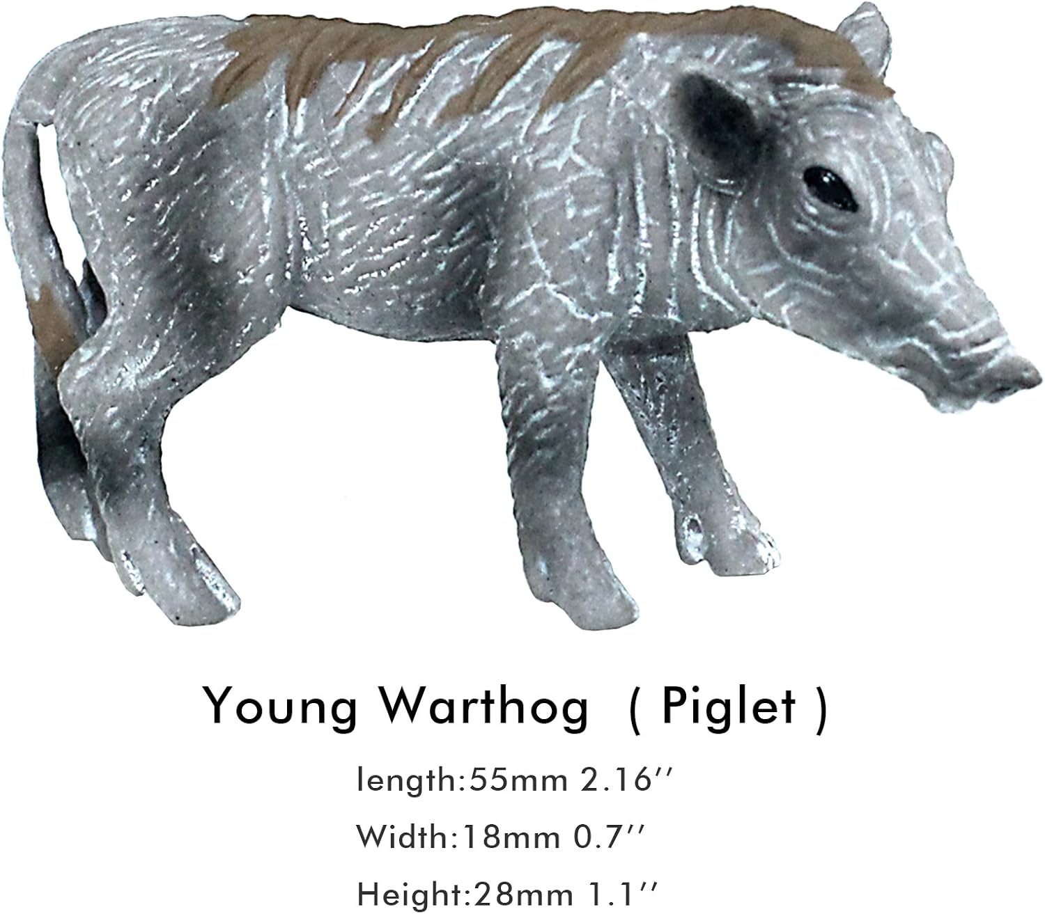 Figura de animales africanos de la selva de juguete Warthogs figura realista de plástico conjunto de juego de 3 piezas