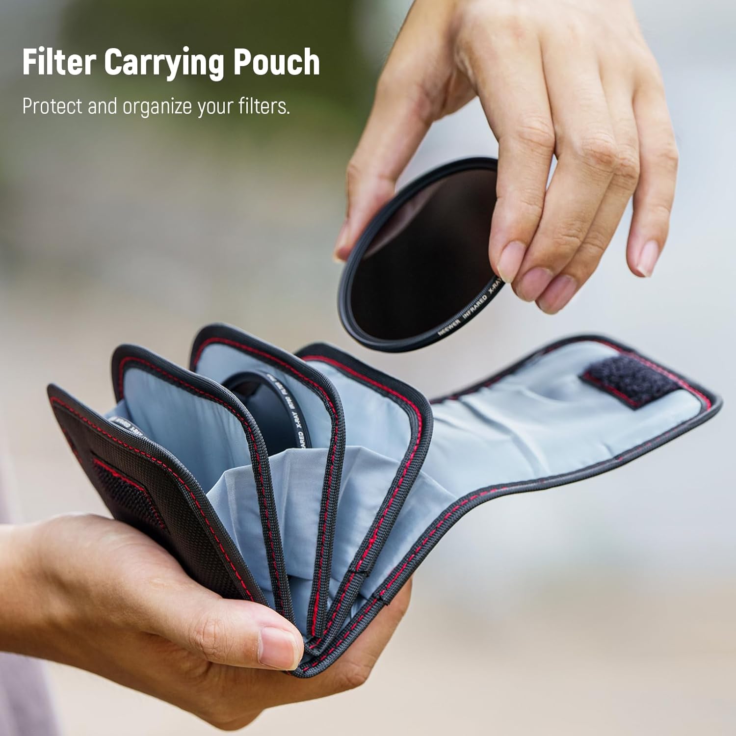 NEEWER Juego de filtros infrarrojos de 2.835 in, paquete de 4 filtros IR IR720IR760IR850IR950 con bolsa de transporte con paño de limpieza,