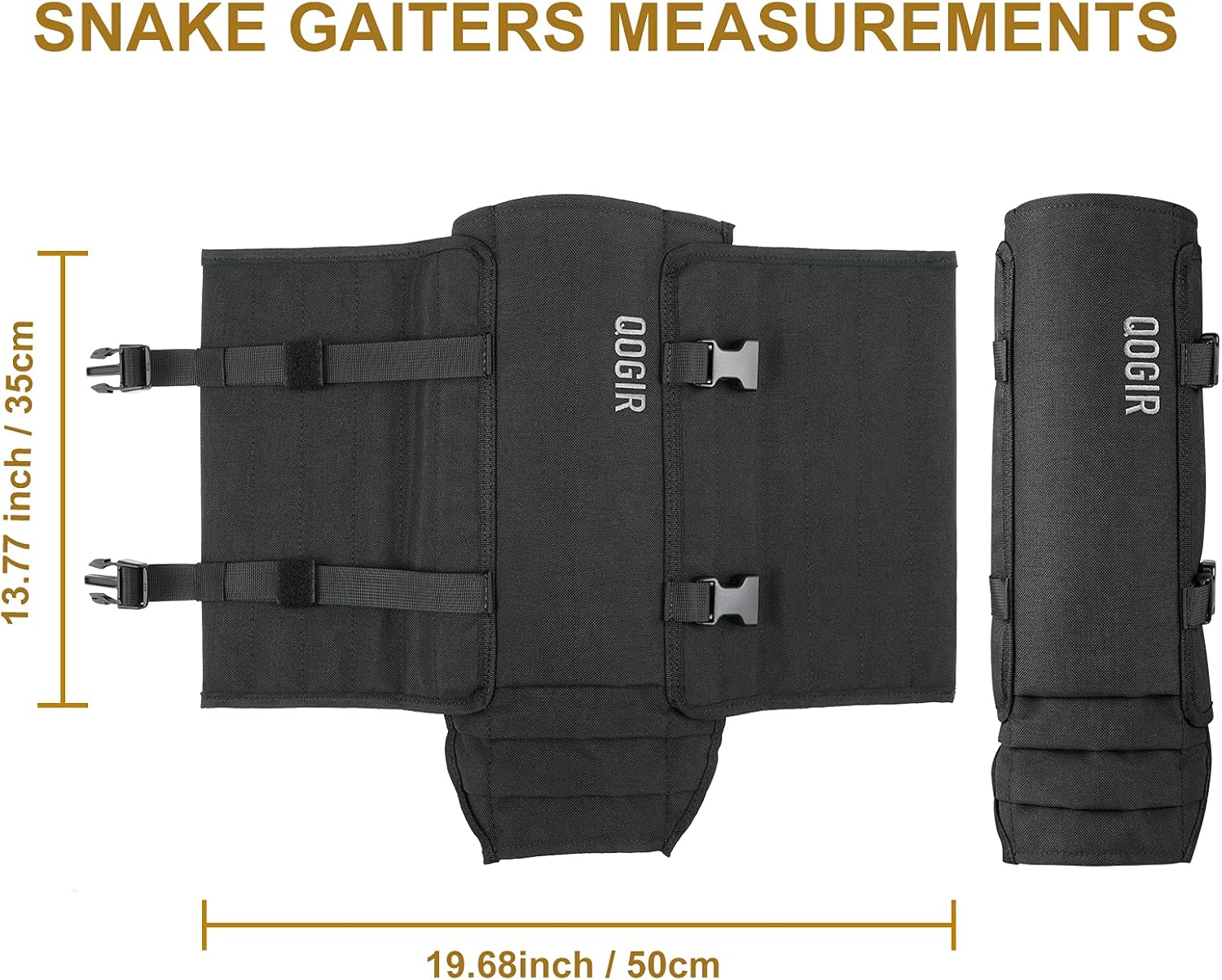 QOGIR Paquete de 3 polainas de serpiente protectores de serpiente duraderos para caza, polainas de polaina de serpiente para hombres y mujeres,