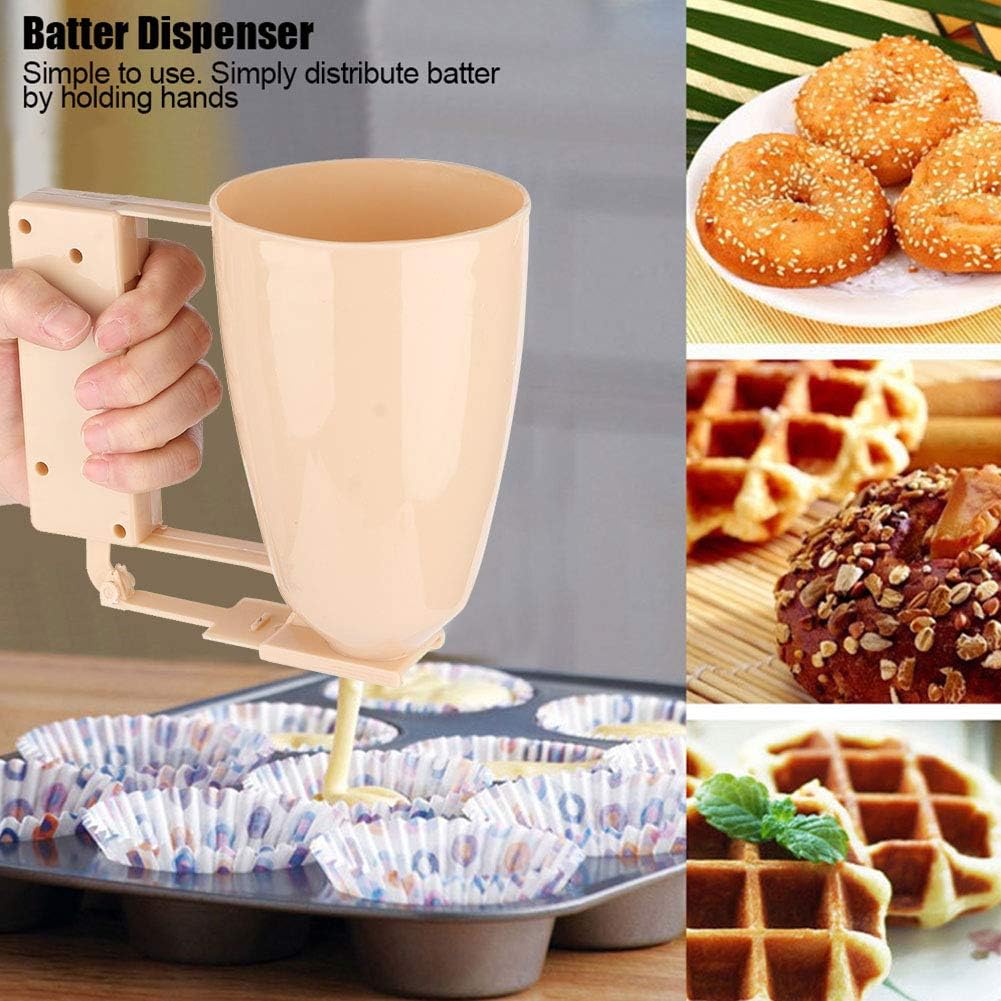 Dispensador de masa para panqueques, dispensador de ABS fácil de limpiar para pasteles, accesorio de cocina sin esfuerzo para el hogar, waffles,