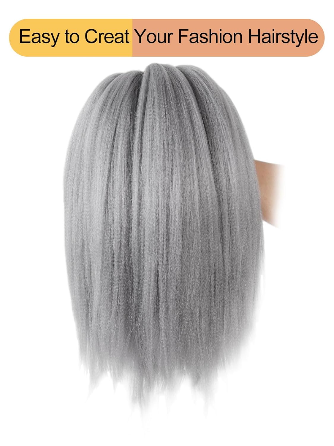 Cabello trenzado preestirado de 10 pulgadas, 6 paquetes de cabello trenzado profesional suave, trenzas de ganchillo de textura recta, fibra