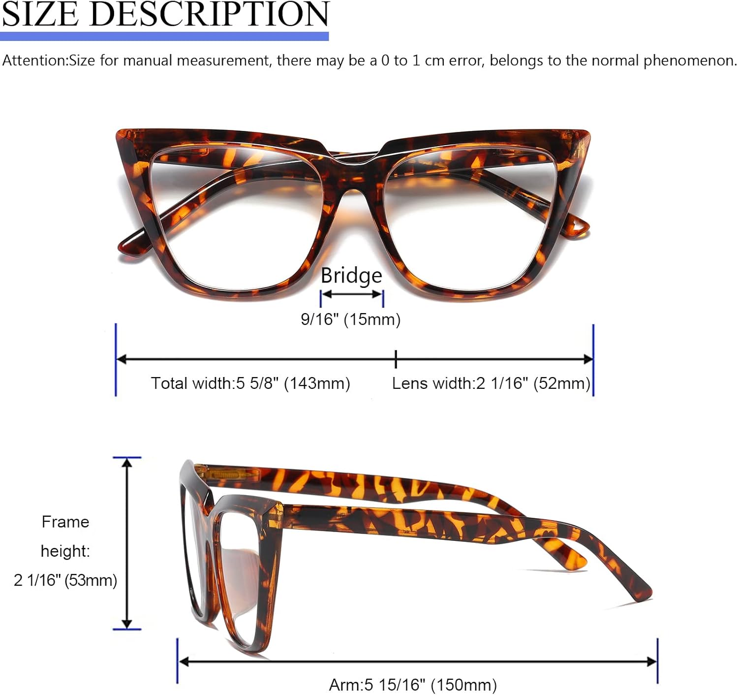 Gafas de lectura de ojo de gato para mujer, paquete de 3 unidades de gran tamaño con bloqueo de luz azul + 2.25