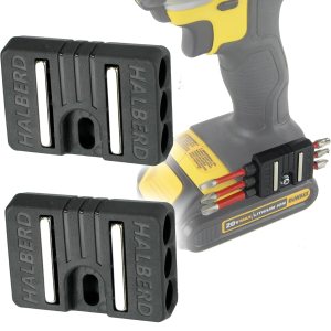 Halberd Soporte magnético de broca de ajuste universal, se monta de forma segura en el tornillo del clip del cinturón, se adapta tanto al lado Halberd Soporte magnético de broca de ajuste universal, se monta de forma segura en el tornillo del clip del cinturón, se adapta tanto al lado