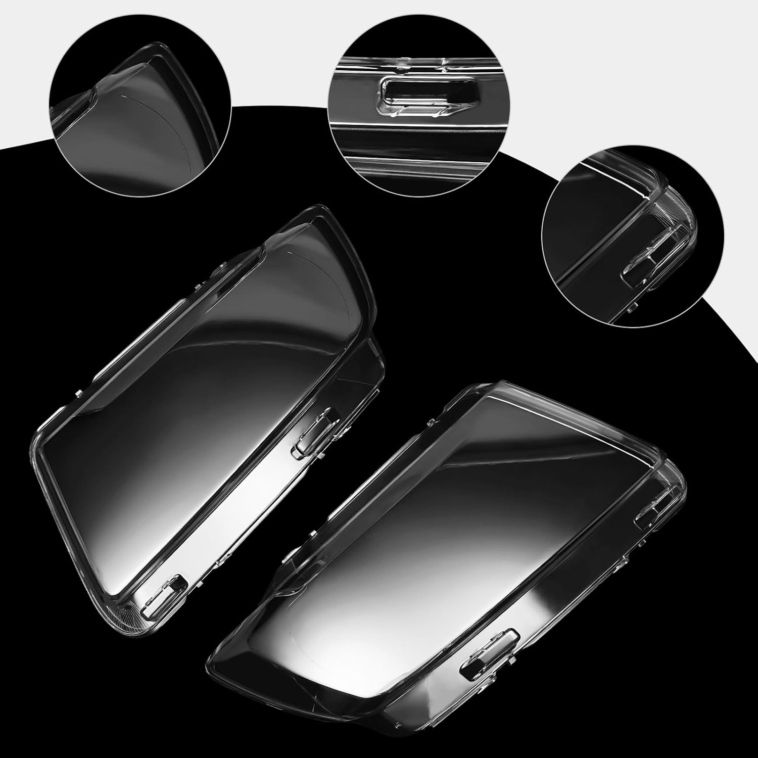 CNCEST Par de fundas de lente de faros delanteros, izquierdo y derecho, repuesto para Jeep Grand Cherokee 2011 2012 2013