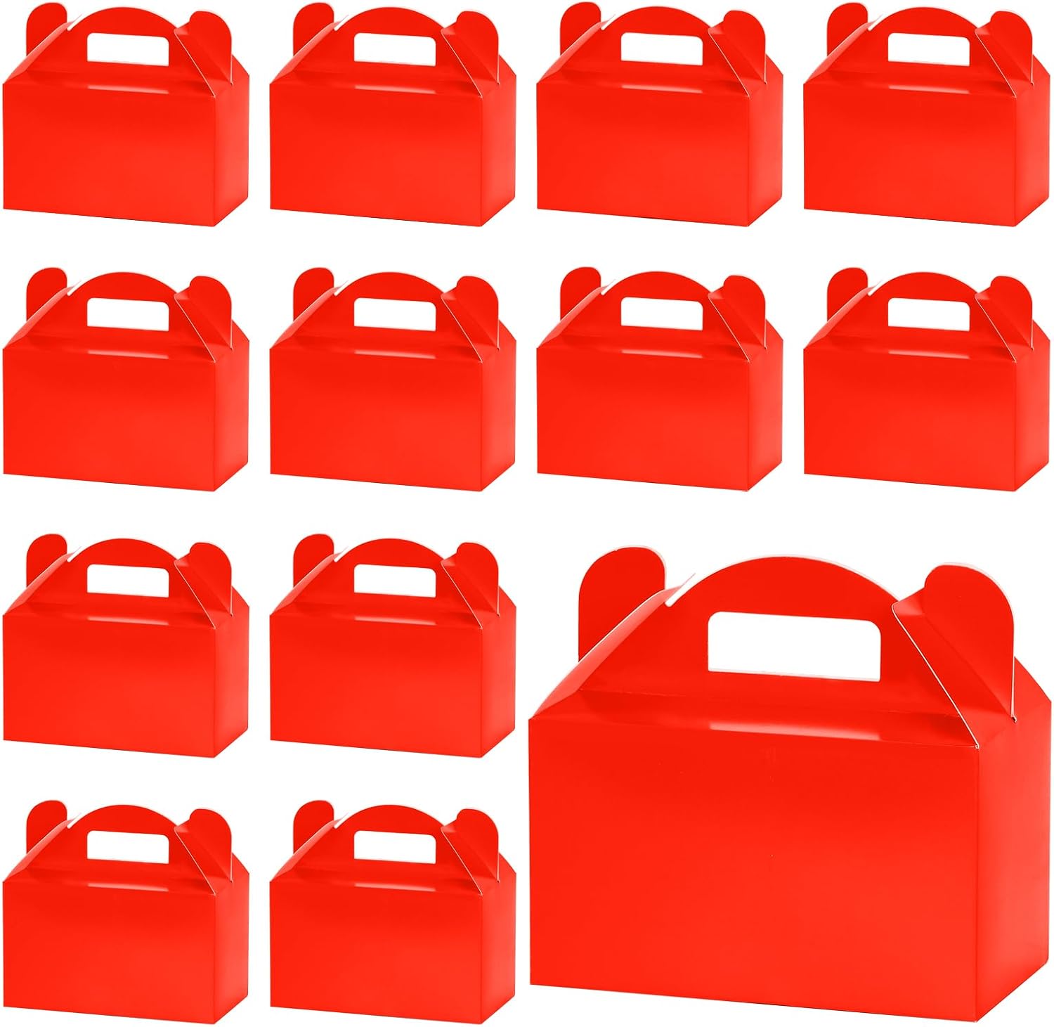 MOORAY Paquete de 50 cajas de golosinas, cajas de dulces, cajas de regalo de fiesta con asas, cajas de regalo de papel para niños, fiesta de