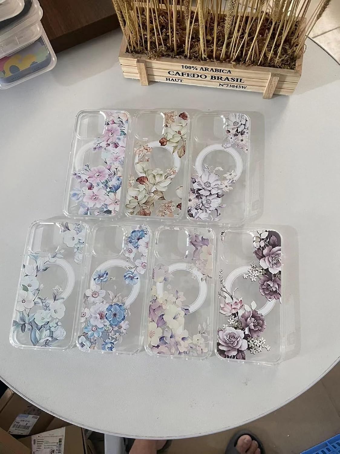 Funda Magsafe para iPhone 13 Pro Max, diseño floral lindo delgado a prueba de golpes protector duro PC+TPU parachoques flor mujeres cubierta