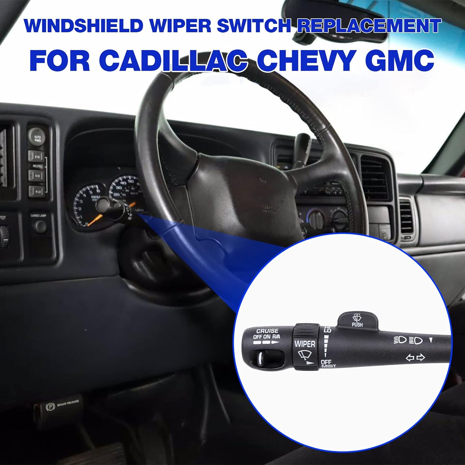Interruptor de combinación multifunción de repuesto para Chevy Silverado Tahoe Avalanche Suburban GMC Sierra Yukon 1999-2002, 26100839, 3441937,