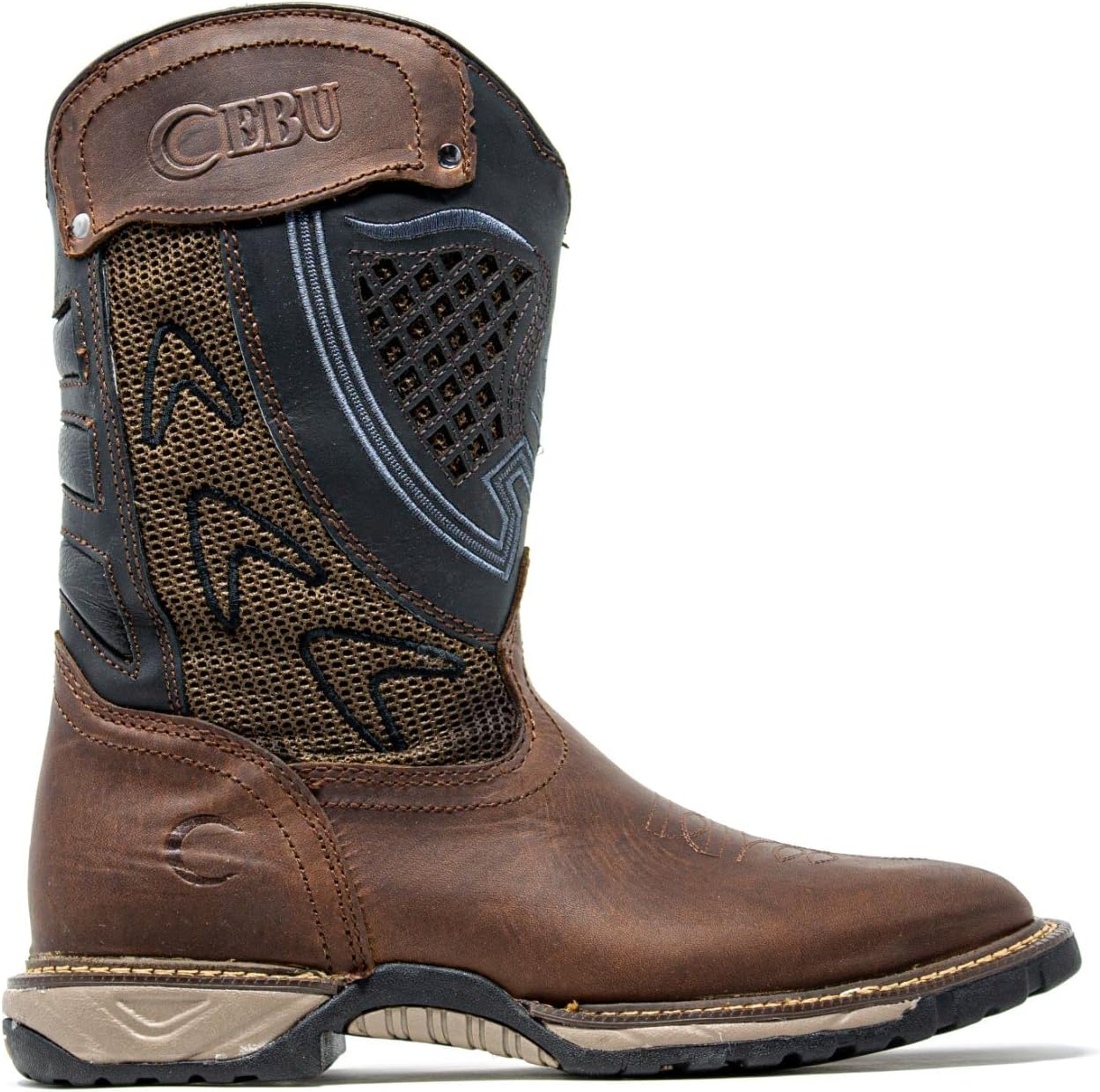 CEBU Botas vaqueras Thunder Western para hombre – Punta cuadrada