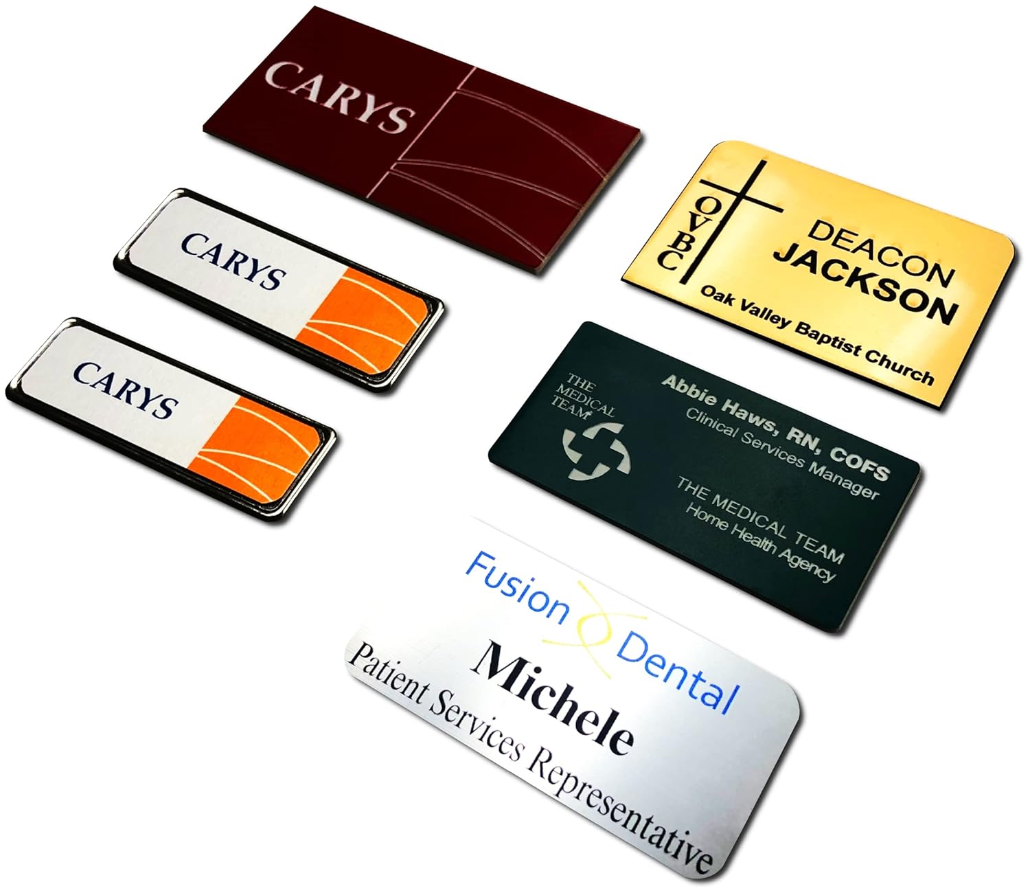 Custom Engraved Name Tags, Personalized IDName Badge, Plastic Name Badge, Metal Name Badge, Custom Name Tag