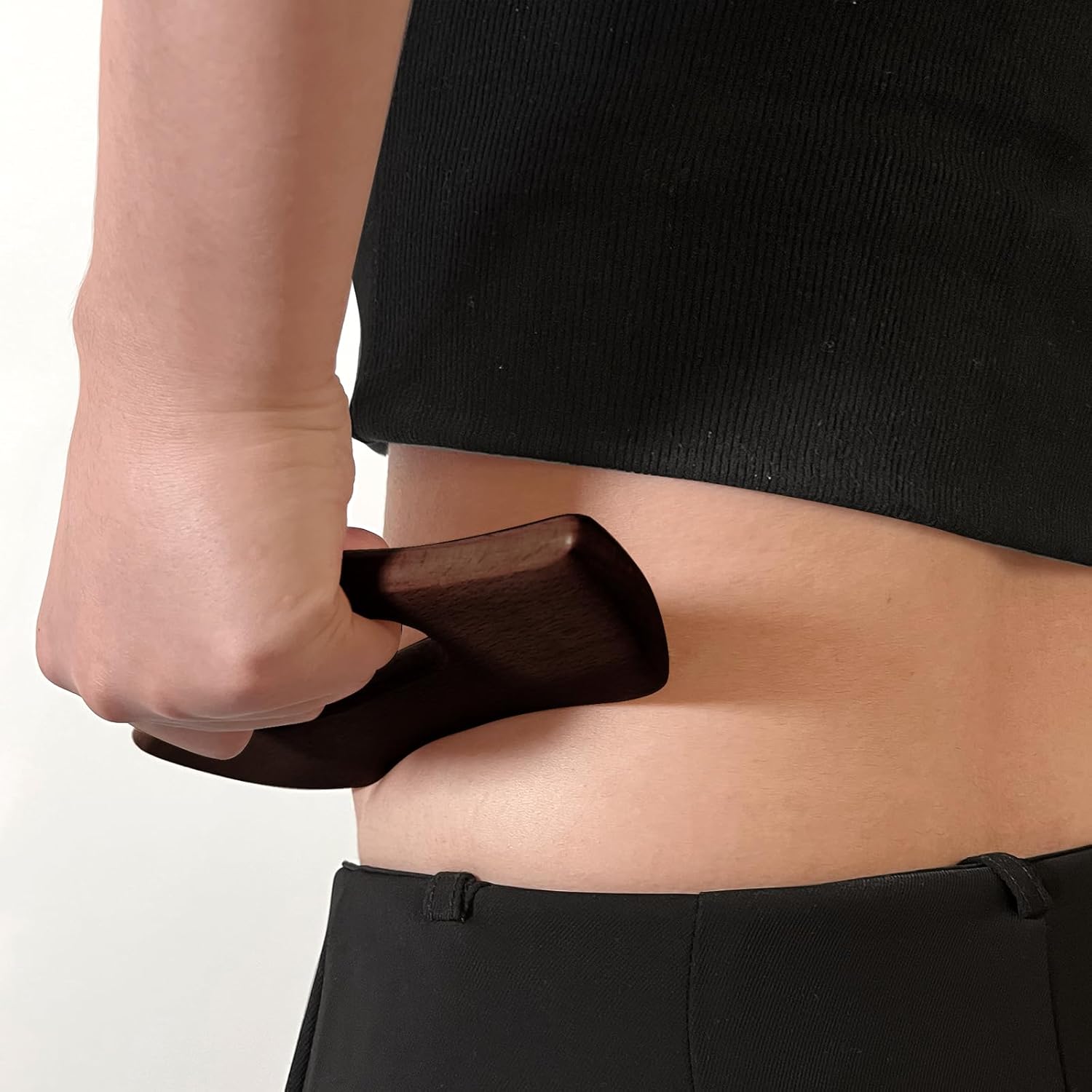 Juego de herramientas de masaje Gua Sha de madera con asa, masajeador de raspado Guasha con mango para cuello, espalda, cara, pierna, escultura