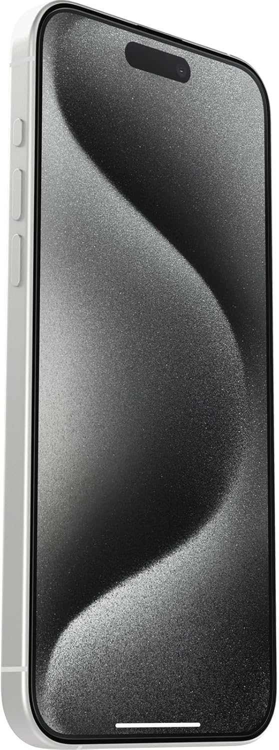 OtterBox Protector de pantalla de vidrio para iPhone 15 Pro MAX (solamente), protección contra arañazos, claridad impecable, resistente a las