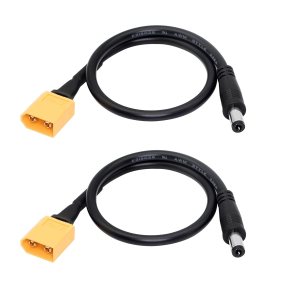 SinLoon Cable adaptador XT60 XT60, cable de carga XT60, conector de bala macho de CC de 0.217 in x 0.098 in para alimentación de monitor Fatshark SinLoon Cable adaptador XT60 XT60, cable de carga XT60, conector de bala macho de CC de 0.217 in x 0.098 in para alimentación de monitor Fatshark