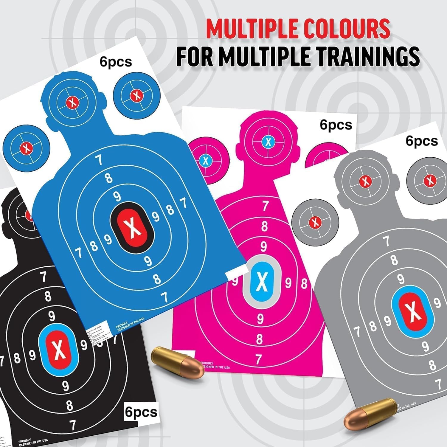 Heavy Duty Shooting Targets Paper Targets for Shooting Range – Indoors & Outdoor Targets for Shooting Rifle – Gun Range Targets for Pistol Shooting