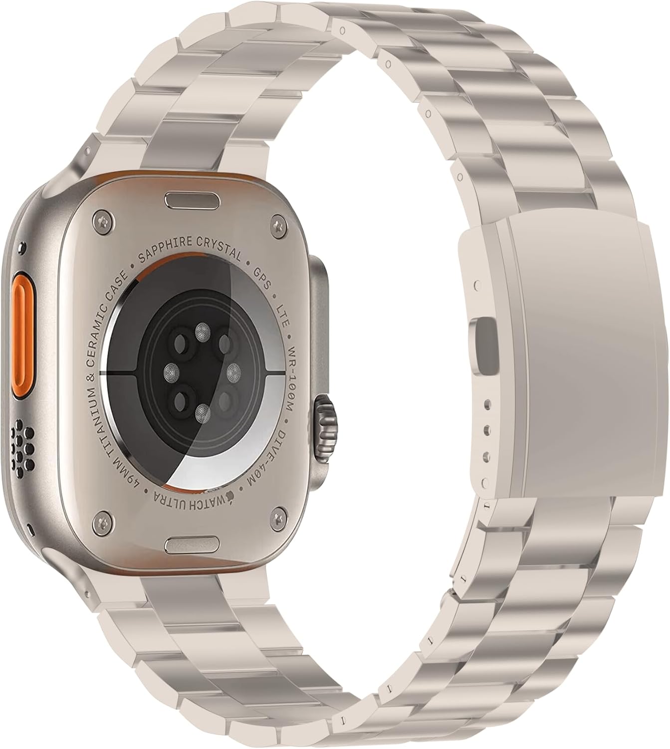 iiteeology Correa de 1.929 in compatible con Apple Watch Ultra Band Series 9, pulsera de acero inoxidable mejorada para iWatch de 1.772 pulgadas,