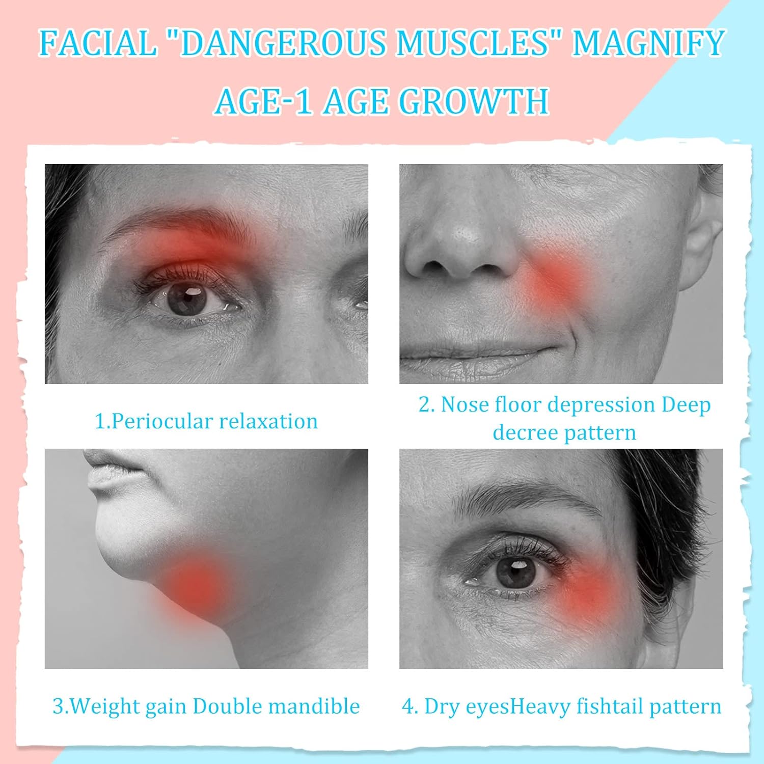 4 correas de parche de estiramiento facial reutilizables con horquilla