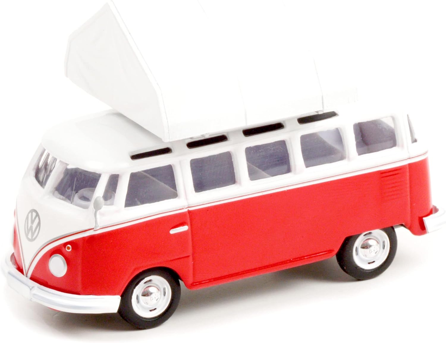 Greenlight 38010 A 1964 Samba Bus – Tienda de campaña para dormir en la azotea, modelo fundido a troquel 1 164 de la serie The Great Outdoors