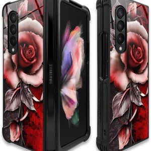 TnXee Funda compatible con Samsung Galaxy Z Fold 3 5G, bonita rosa de fantasía para hombres y mujeres, funda para Samsung Galaxy Z fold 3 5G TnXee Funda compatible con Samsung Galaxy Z Fold 3 5G, bonita rosa de fantasía para hombres y mujeres, funda para Samsung Galaxy Z fold 3 5G