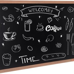 VEVOR Pizarra magnética con tizas y borrador, letrero de madera vintage, calendario enmarcado marrón rústico y tablones de anuncios, 35 x 46 VEVOR Pizarra magnética con tizas y borrador, letrero de madera vintage, calendario enmarcado marrón rústico y tablones de anuncios, 35 x 46