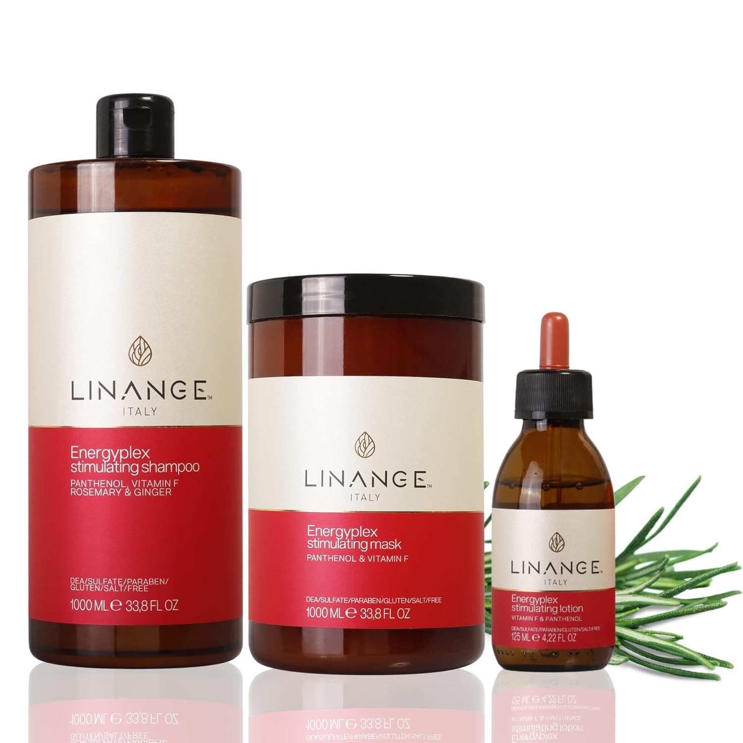 LINANGE Energyplex Mascarilla estimulante del cabello, tratamiento nutritivo para cabello débil y quebradizo, 16.9 fl oz  16.9 fl oz