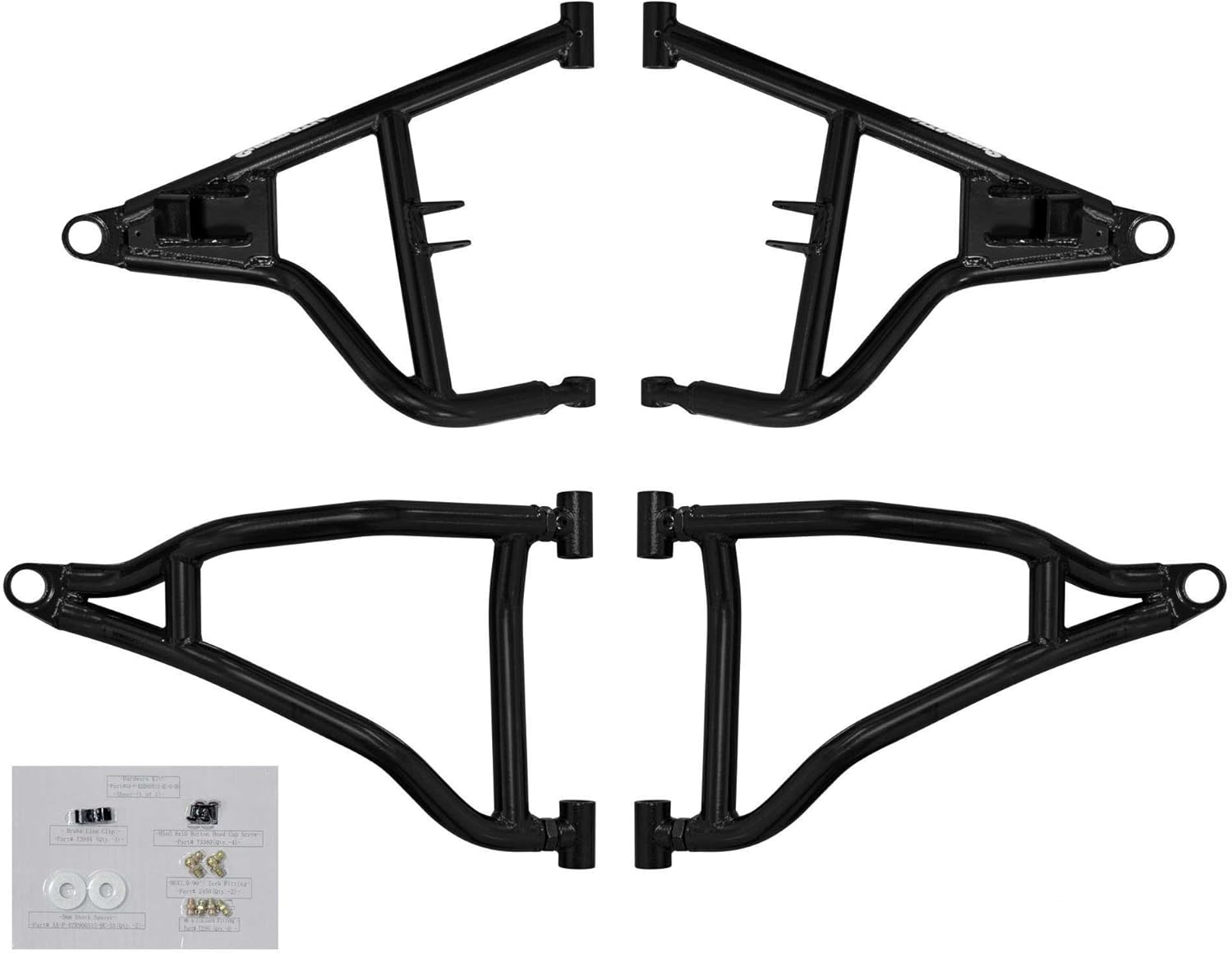 SuperATV Brazos A de desplazamiento de alta holgura de 1.5 pulgadas para Polaris RZR S 900  RZR 4 900 Heavy Duty (2017-2020), varios colores