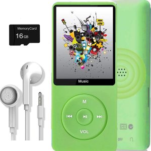 Reproductor de MP3, reproductor de música con tarjeta micro SD de 16 GB, altavoz integradofotoreproducción de videoradio FMgrabadora de vozlector de Reproductor de MP3, reproductor de música con tarjeta micro SD de 16 GB, altavoz integradofotoreproducción de videoradio FMgrabadora de vozlector de