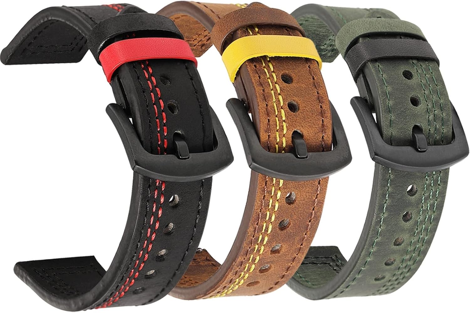 Leather Strap For Huawei GT 2 GT2 Pro 42 46mm Wrist Strap Replacement Bracelet Compatible with most watches with 20MM 22MM straps