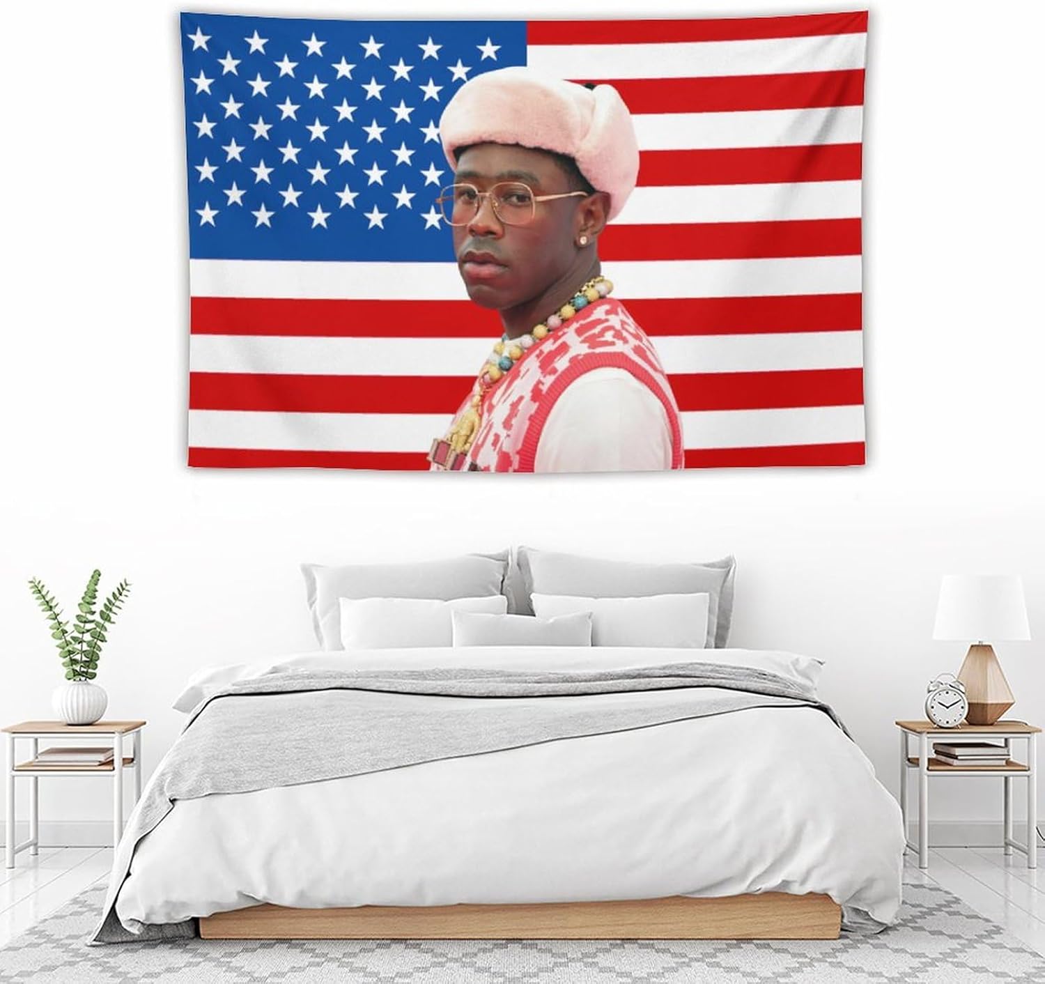 NOsawa Tapiz de cantante Tyler para decoración del hogar, álbum de pared de rapero, arte para colgar en la pared, póster impreso con imagen de The