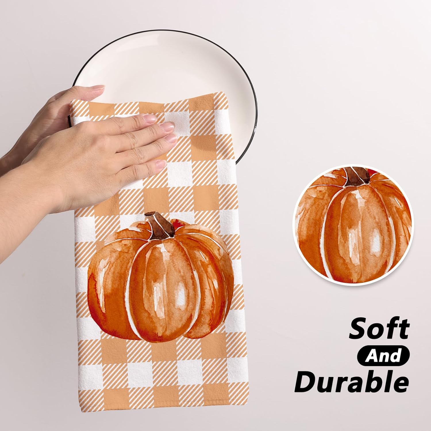 Siilues Juego de 2 toallas de cocina de otoño, 18 x 26 pulgadas, decoración de otoño para el hogar, paños de cocina de calabaza, decoraciones de
