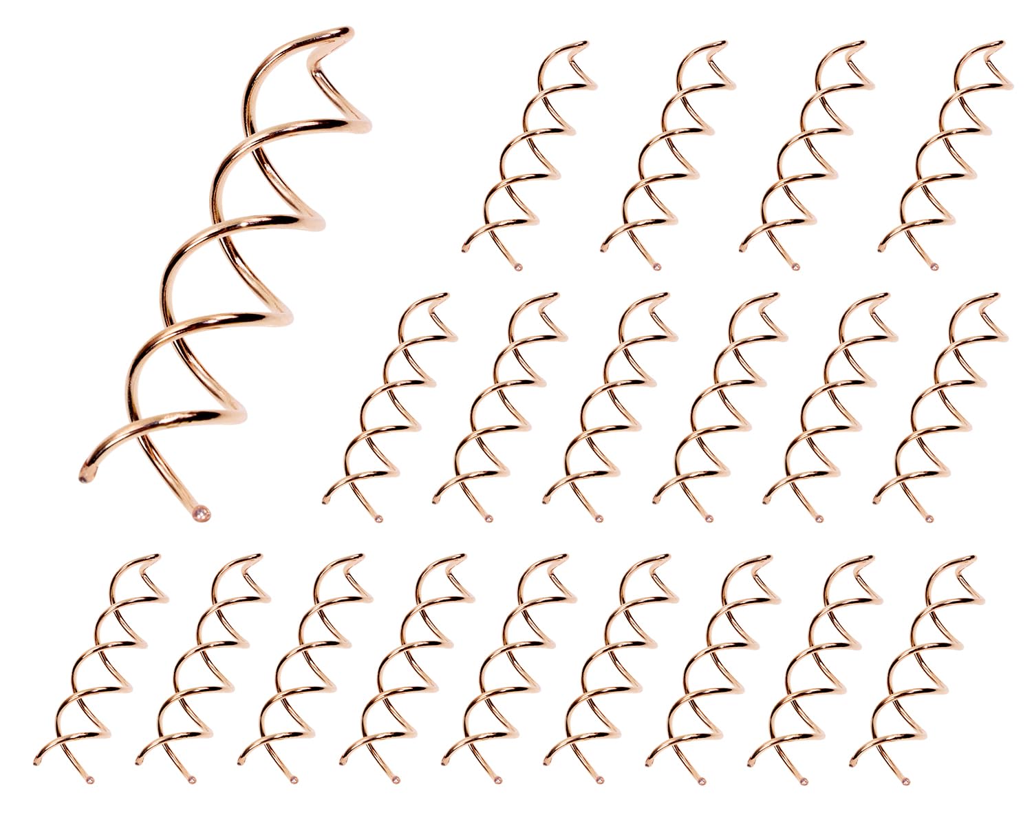 Horquillas de pelo en espiral de 2.36 pulgadas, puntas redondeadas en espiral, alfileres de cabello rubio, tornillos giratorios para mujeres y