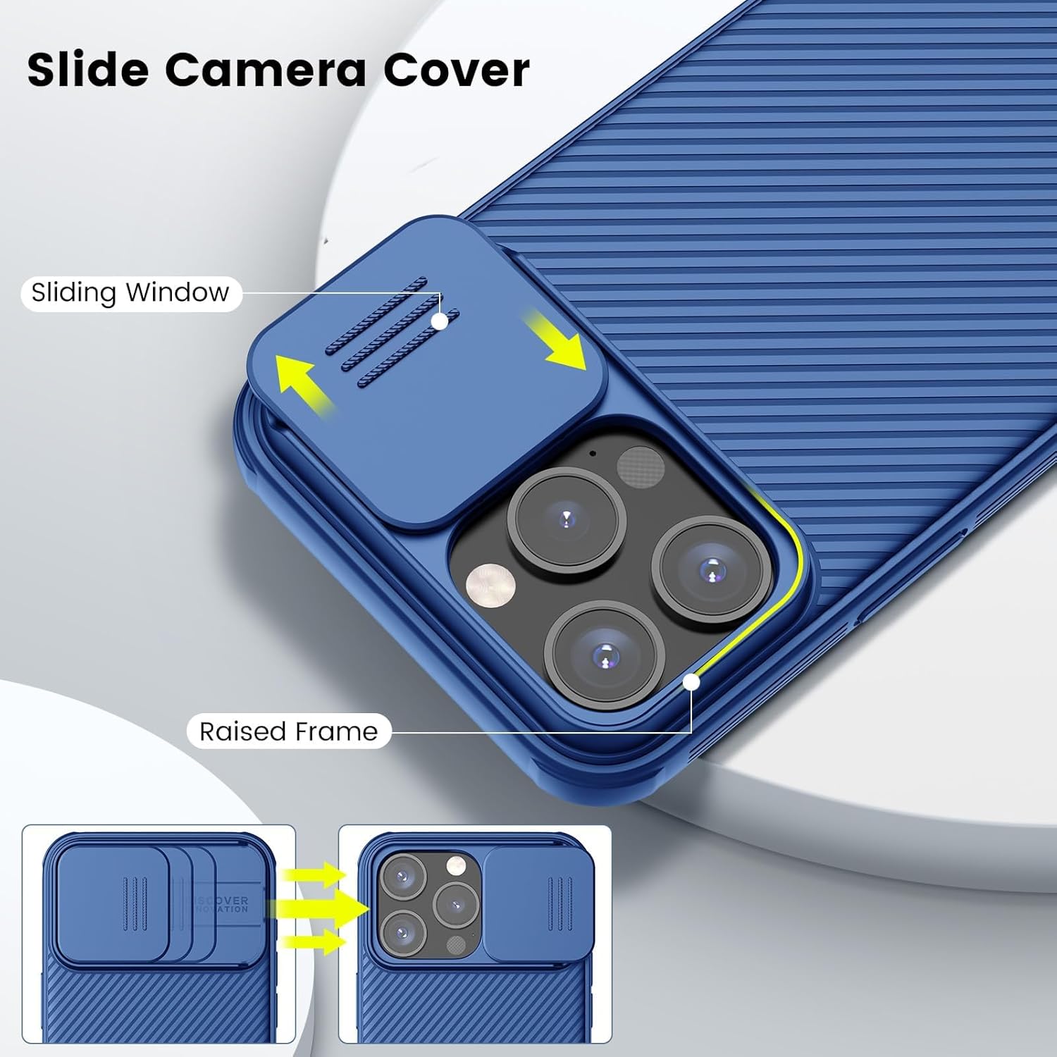 Nillkin Funda magnética para iPhone 15 Pro Max, compatible con MagSafe, funda deslizante para cámara, funda protectora delgada para iPhone 15 Pro