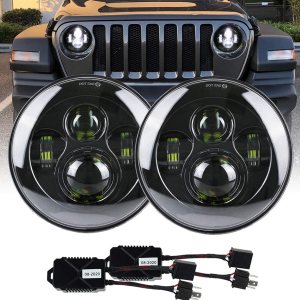 Atubeix Faro LED de 7 pulgadas, para Jeep Wrangler 2007-2017 JK TJ LJ CJ H1 H2 luz altabaja reemplazar DRL accesorios para faros delanteros (negro) Atubeix Faro LED de 7 pulgadas, para Jeep Wrangler 2007-2017 JK TJ LJ CJ H1 H2 luz altabaja reemplazar DRL accesorios para faros delanteros (negro)