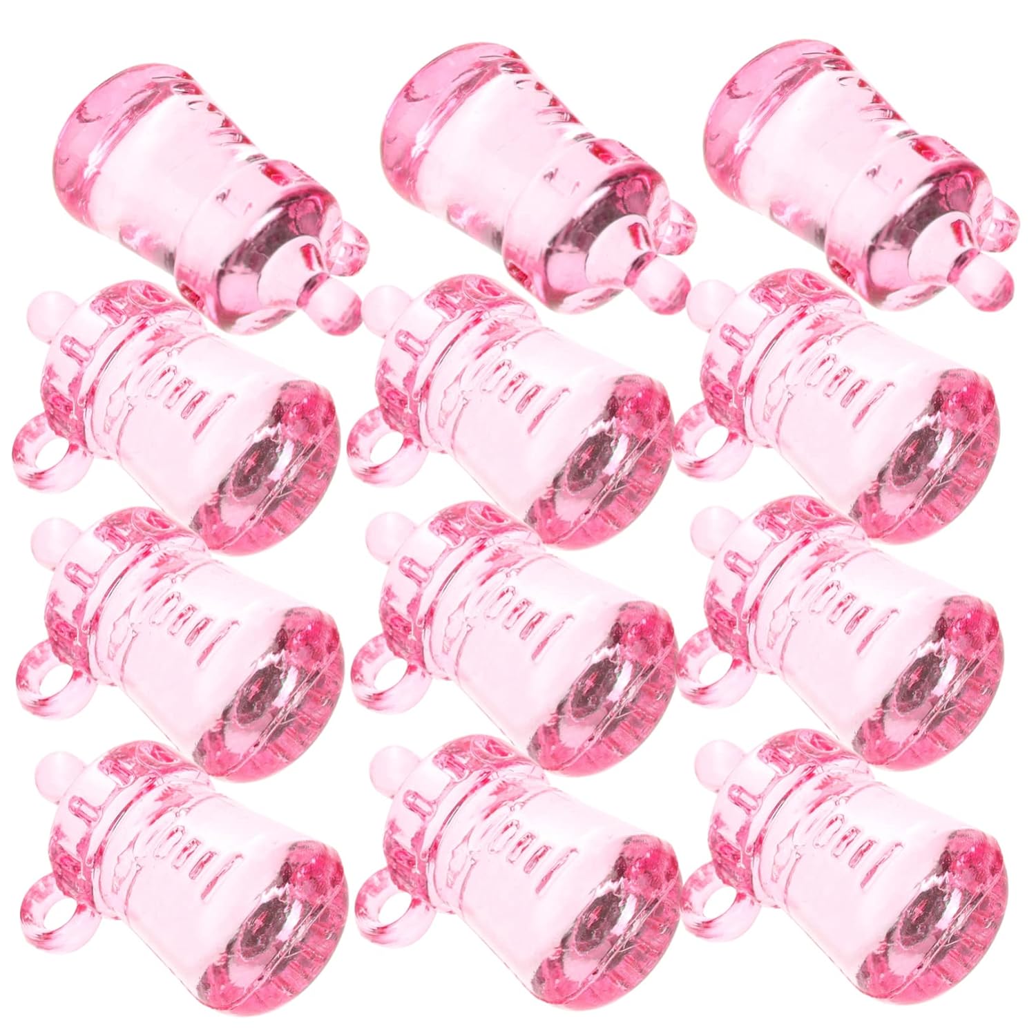 CHILDWEET Juguetes Miniture Decoración Sonajeros 30 piezas Colgante de botella para De Bautizo Para Niño Botella de Leche Mini Botella Decoración