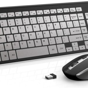 J JOYACCESS – Juego de teclado y mouse inalámbricos elegante y ergonómico de 2.4 G, portátil y cómodo para viajes, compatible con J JOYACCESS – Juego de teclado y mouse inalámbricos elegante y ergonómico de 2.4 G, portátil y cómodo para viajes, compatible con