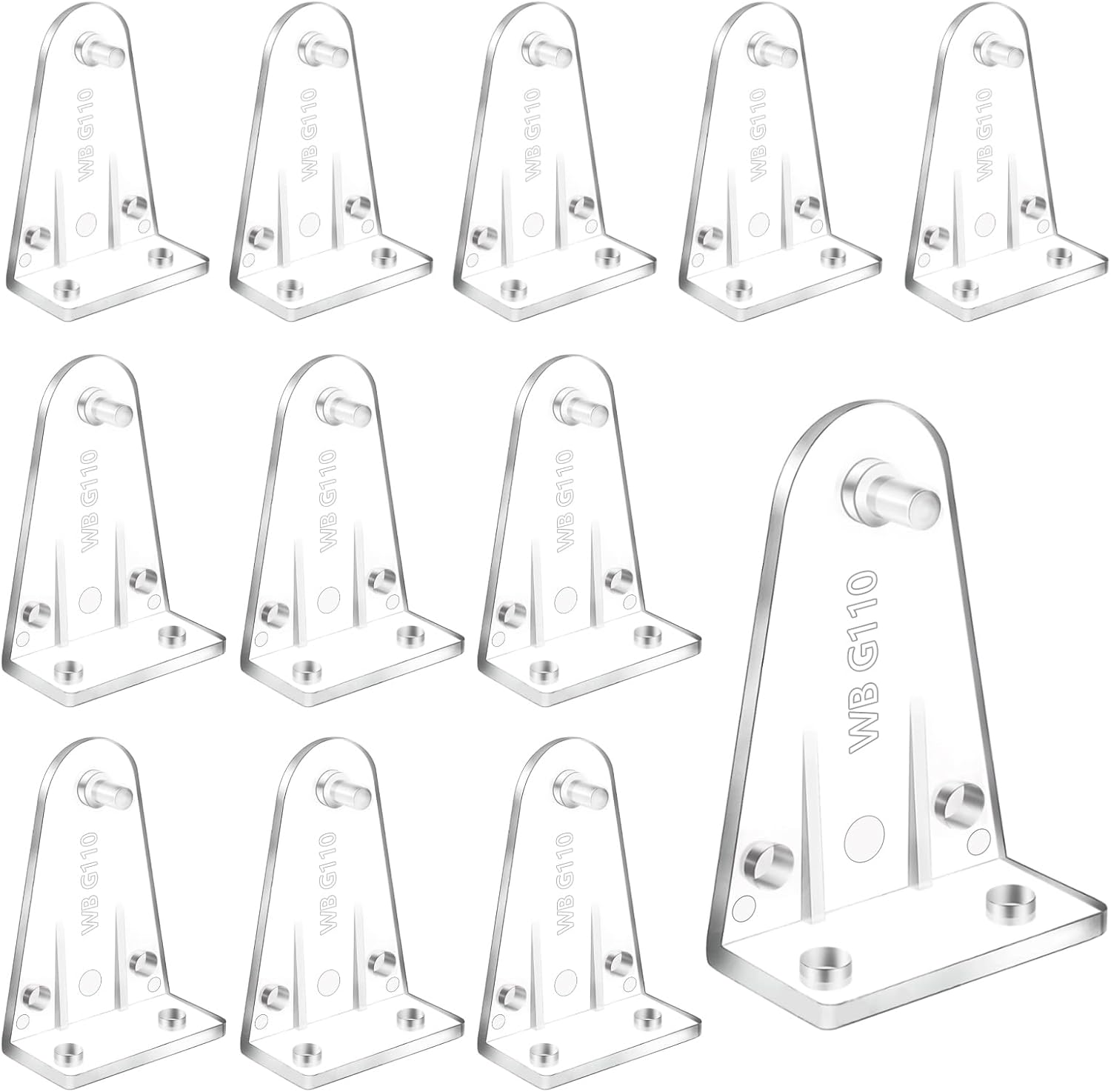 12 soportes de sujeción para persianas de plástico transparente de 2 pulgadas, ganchos de sujeción para riel inferior, clips de repuesto para