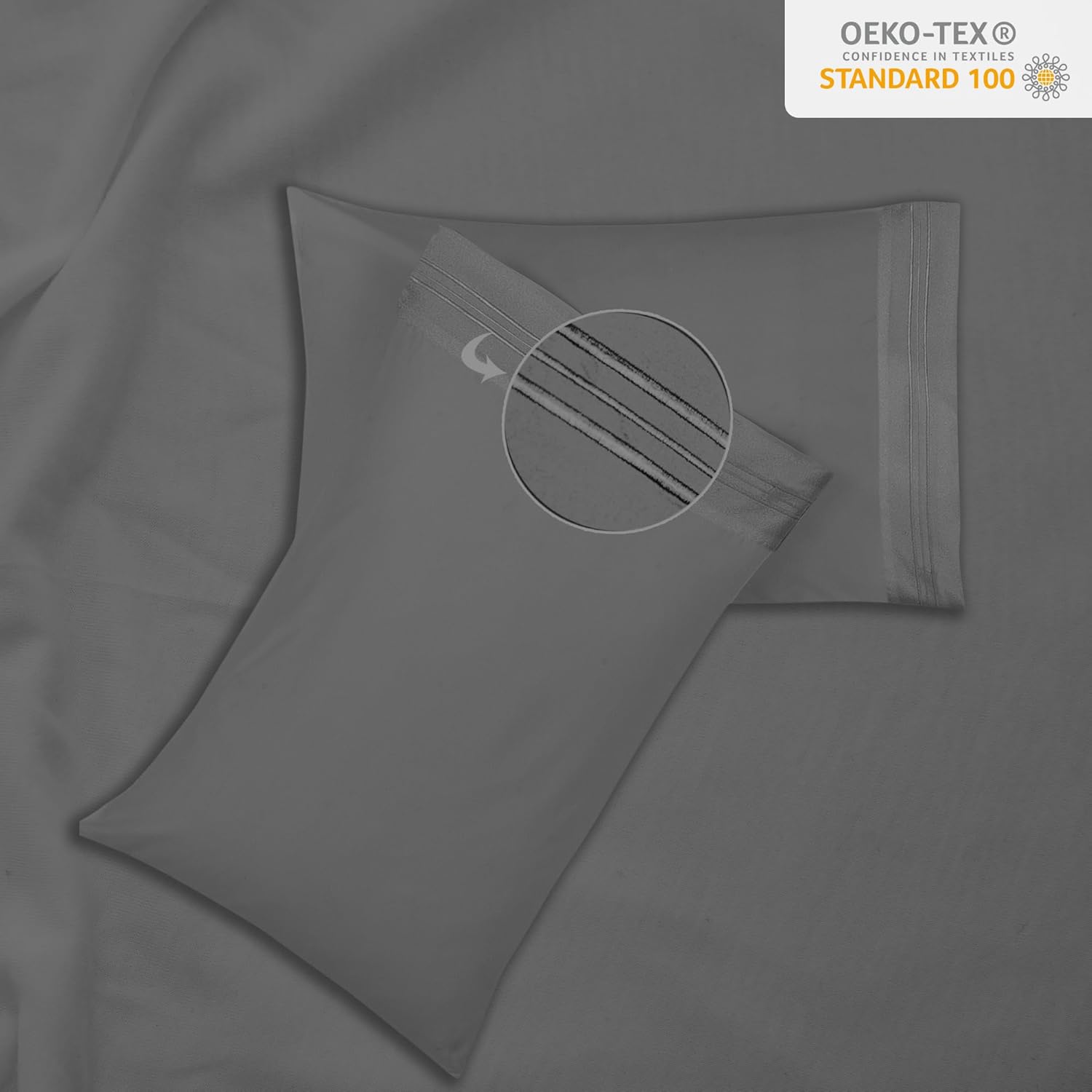 ROYALE LINENS – Sábanas King de 4 piezas – Juego de sábanas de microfibra cepillada suave 1800 – 1 sábana bajera, 1 sábana encimera, 2 fundas de