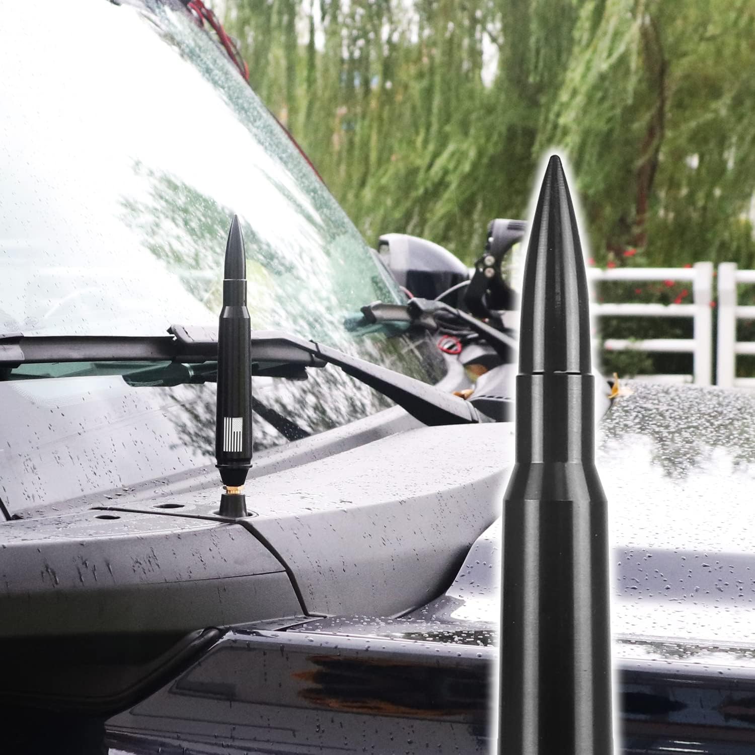 Reemplazo de antena de aluminio de calibre pesado compatible con Ford Bronco 2021 2022 2023 24 puertas accesorios de decoración exterior