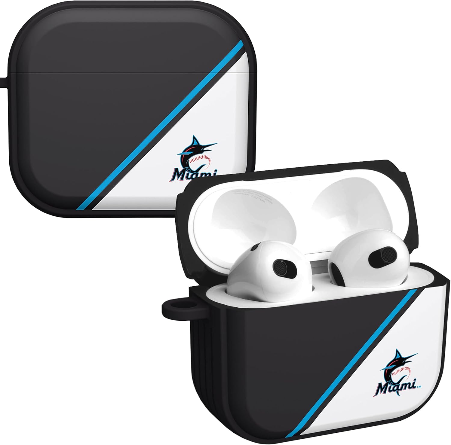 Game Time Miami Marlins Champion Series HDX – Funda compatible con Apple AirPods Gen 3