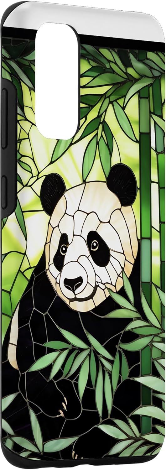 Galaxy S20 Elegant Panda Waltz Stained Glass Artistry Brilliance Case