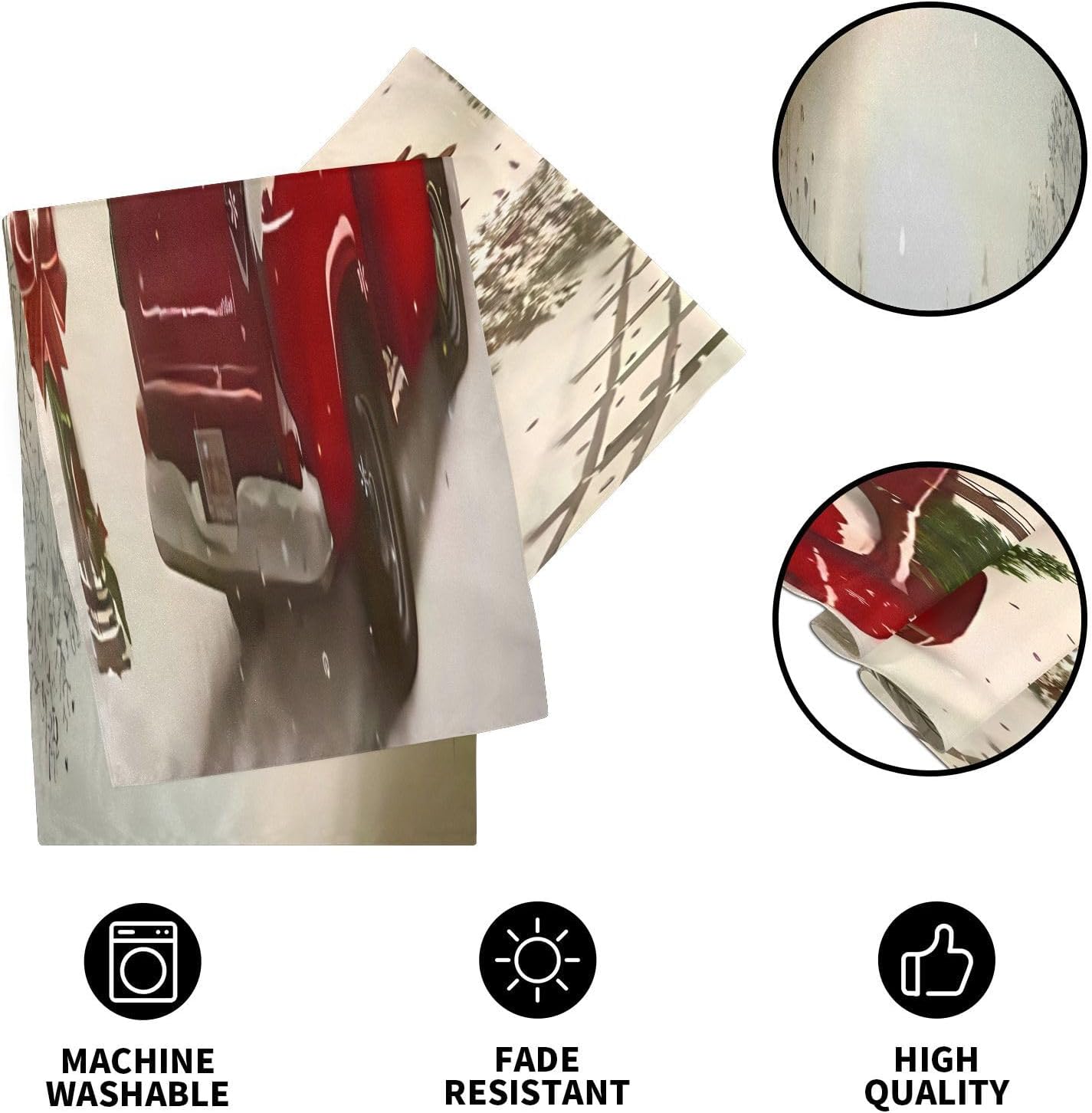 Christmas Rustic Red Truck Table Runner Fall Decor for Dining Table Decor Christmas Table Runner 72 Inches Long