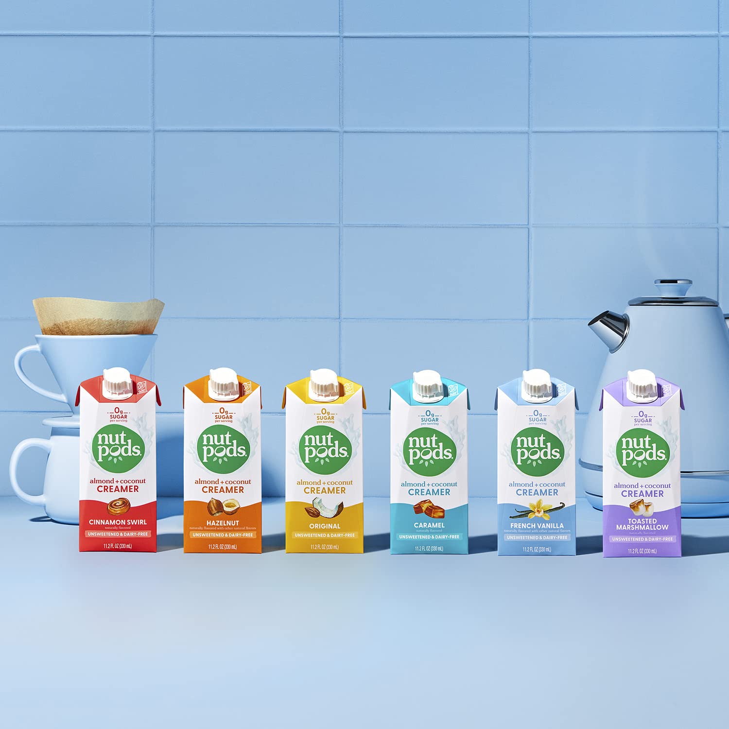 nutpods Crema de avellanas – Crema sin azúcar sin lácteos hecha de almendras y cocos – Crema keto, Whole30, sin gluten, sin OMG, vegana, sin azúcar,