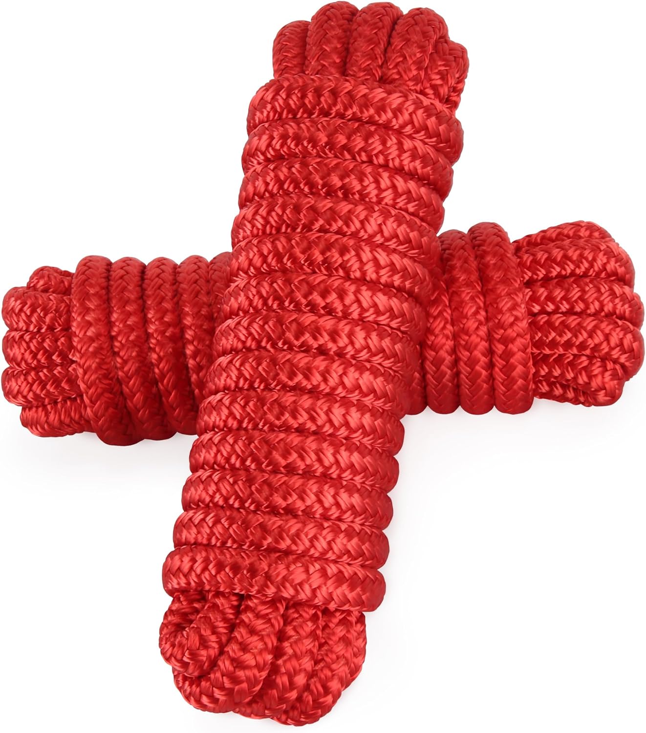 Líneas de muelle de barco de 38 pulgadas x 15 pies, líneas de muelle de nailon trenzado doble y cuerda duraderas para barcos, cuerdas de barco para