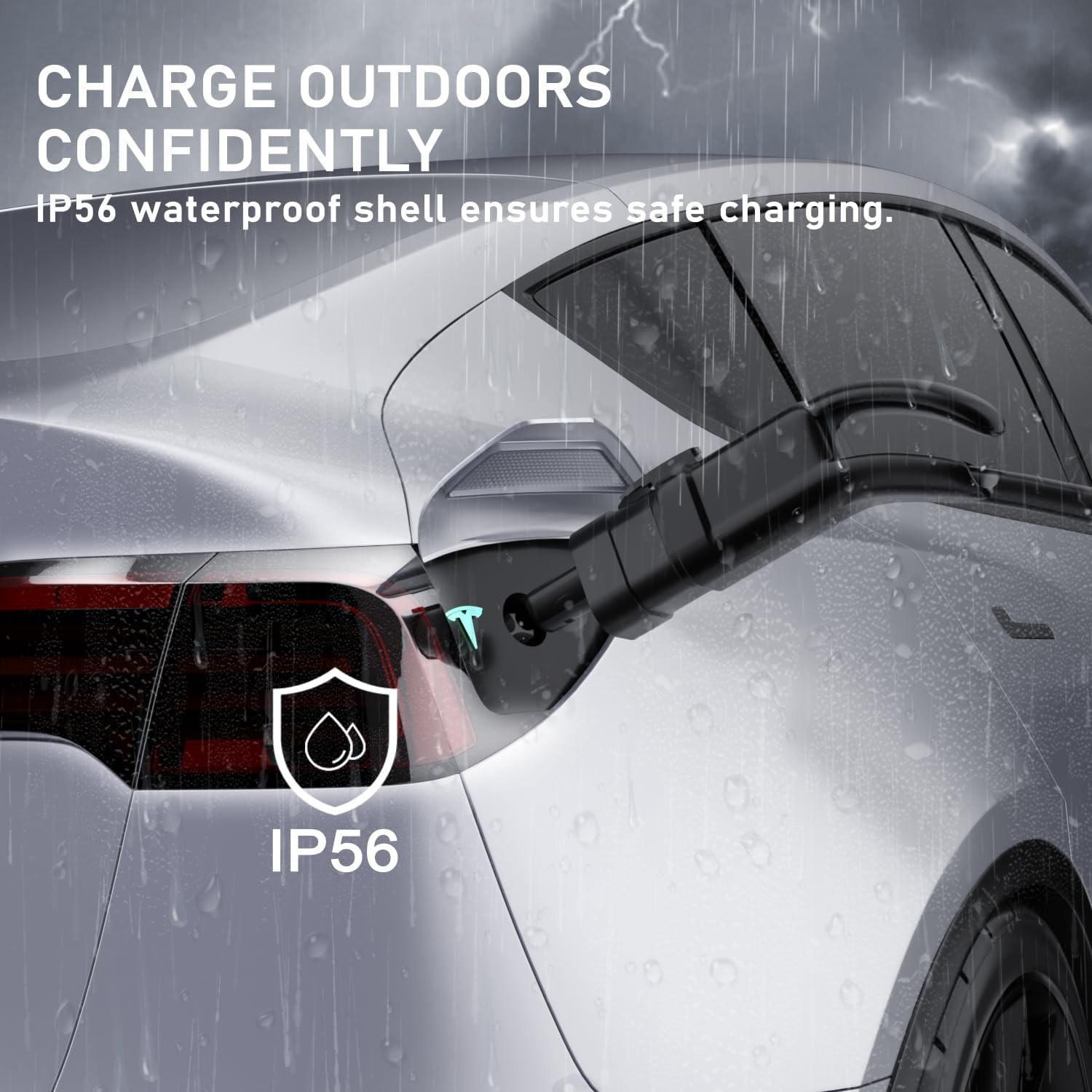 EVCONN Adaptador CCS a Tesla  300 A  500 V CC de carga rápida para Tesla Model 3, Y, X, S  Max 250KW CCS Adaptador Tesla compatible con estaciones