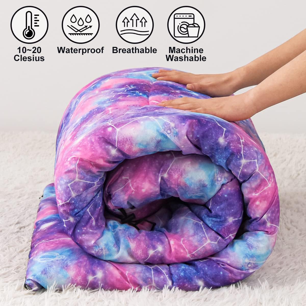 Holawakaka Saco de dormir al aire libre para adultos, 3 estaciones, cálido clima frío, impermeable, ligero, bolsas de dormir para adultos,